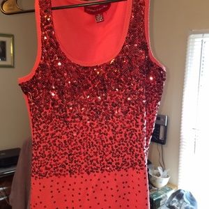 Red Sparkle Blouse XL